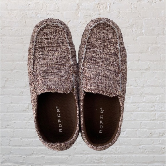 121. ROPER Loafers - Brown & White Tweed - Ladies Size US 6.5 - Picture 2 of 5